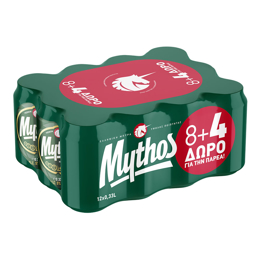 Picture of Mythos Can 330ml Eight Pack (8+4)