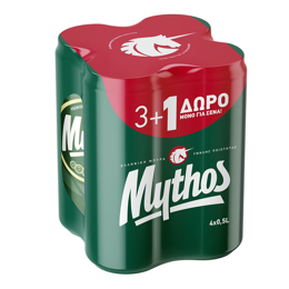 Picture of Mythos Can 500ml Four Pack (3+1)