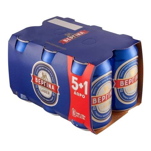 Picture of Vergina Premium Lager Can 330ml Six Pack (5+1)